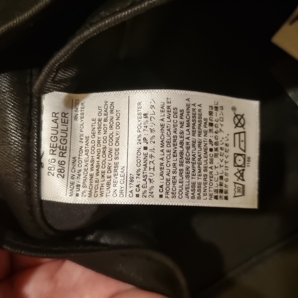 Banana Republic Coated Mid-Rise Skinny Fit Jeans Black Size 6R/28 - Picture 13 of 13